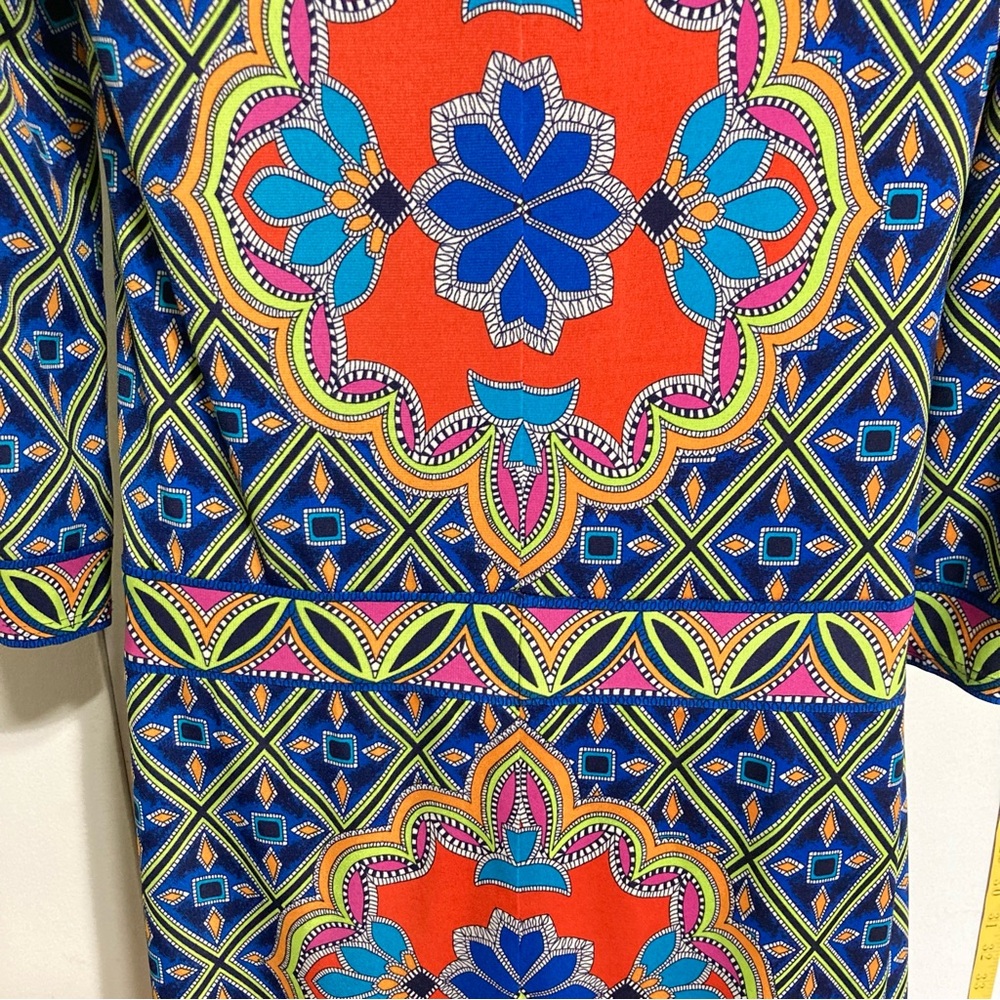 LAUNDRY By Shelli Segal Bohemian Mandala Geometric Dress Women XS - Picture 9 of 14